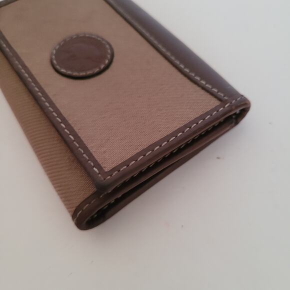 Hunting World Key Case Hooks Holder Wallet Logo Brown Trifold Desig Italian - Picture 7 of 9